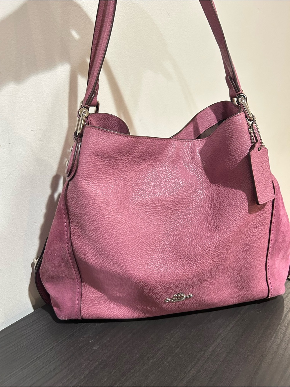 Coach Edie Shoulder Bag 31 (Style #20164) in the color Primrose Purple.